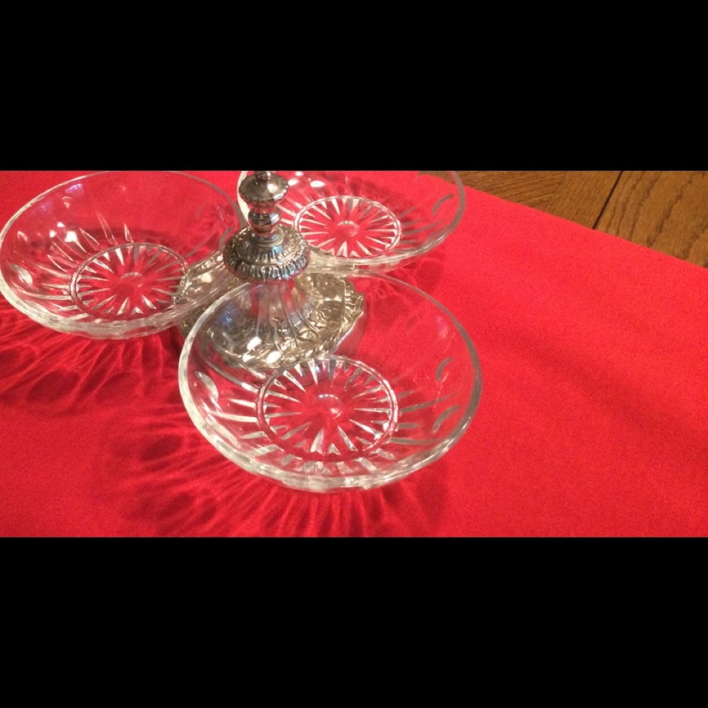 Vintage Princess House Fantasia Pattern Trio Serving Set